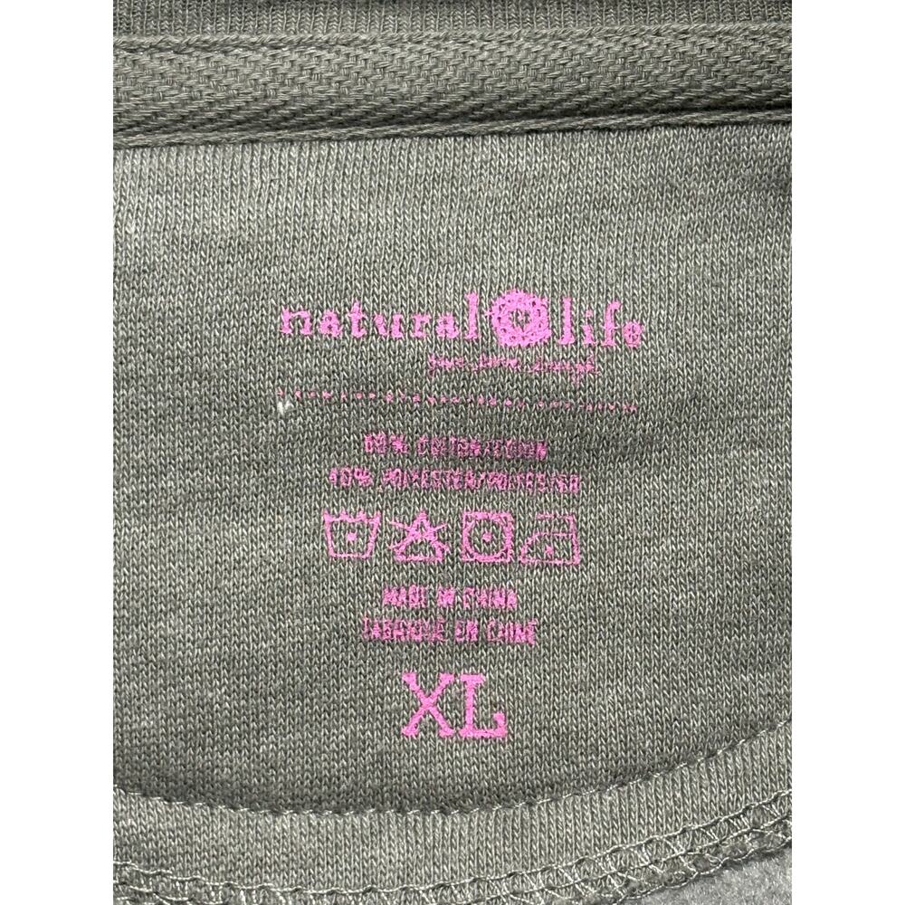 Natural Life Comfy Pocket Heart Graphic Sweatshirt Women's XL Green Lounge Boho - Picture 8 of 8